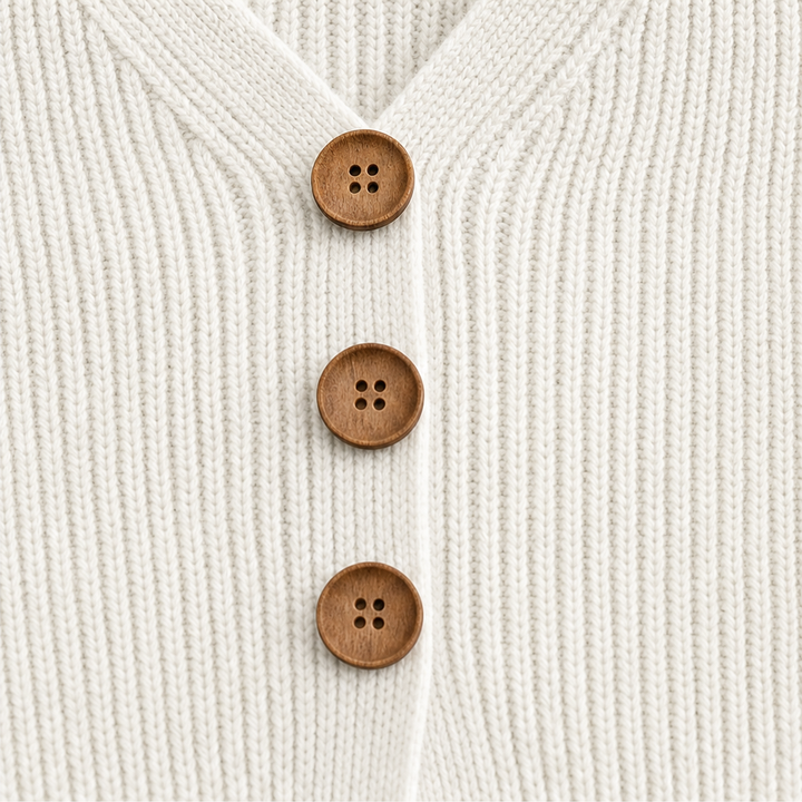 Vessa – Sweter z dzianiny z dekoltem w serek