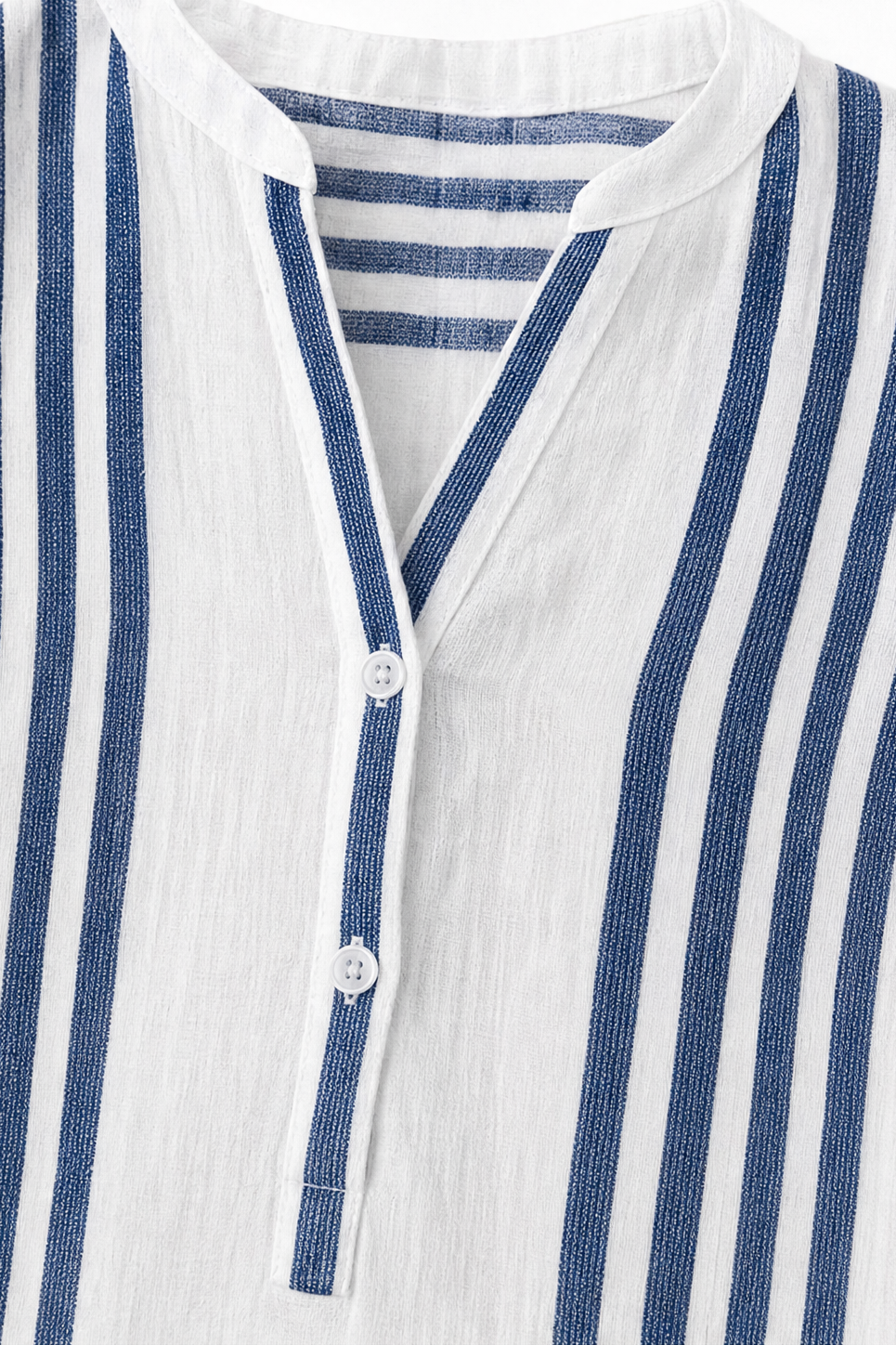 Wearbella – Bluzka w paski z dekoltem w serek i 3/4 rękawem