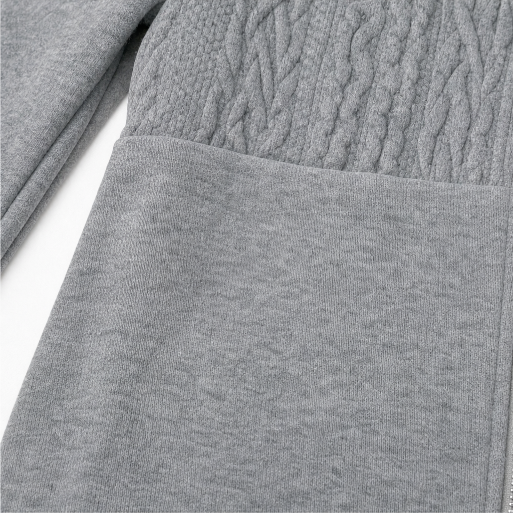 Wearbella – Długi kardigan z dzianiny w splot kabelkowy z zamkiem