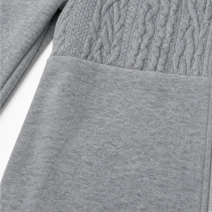Wearbella – Długi kardigan z dzianiny w splot kabelkowy z zamkiem