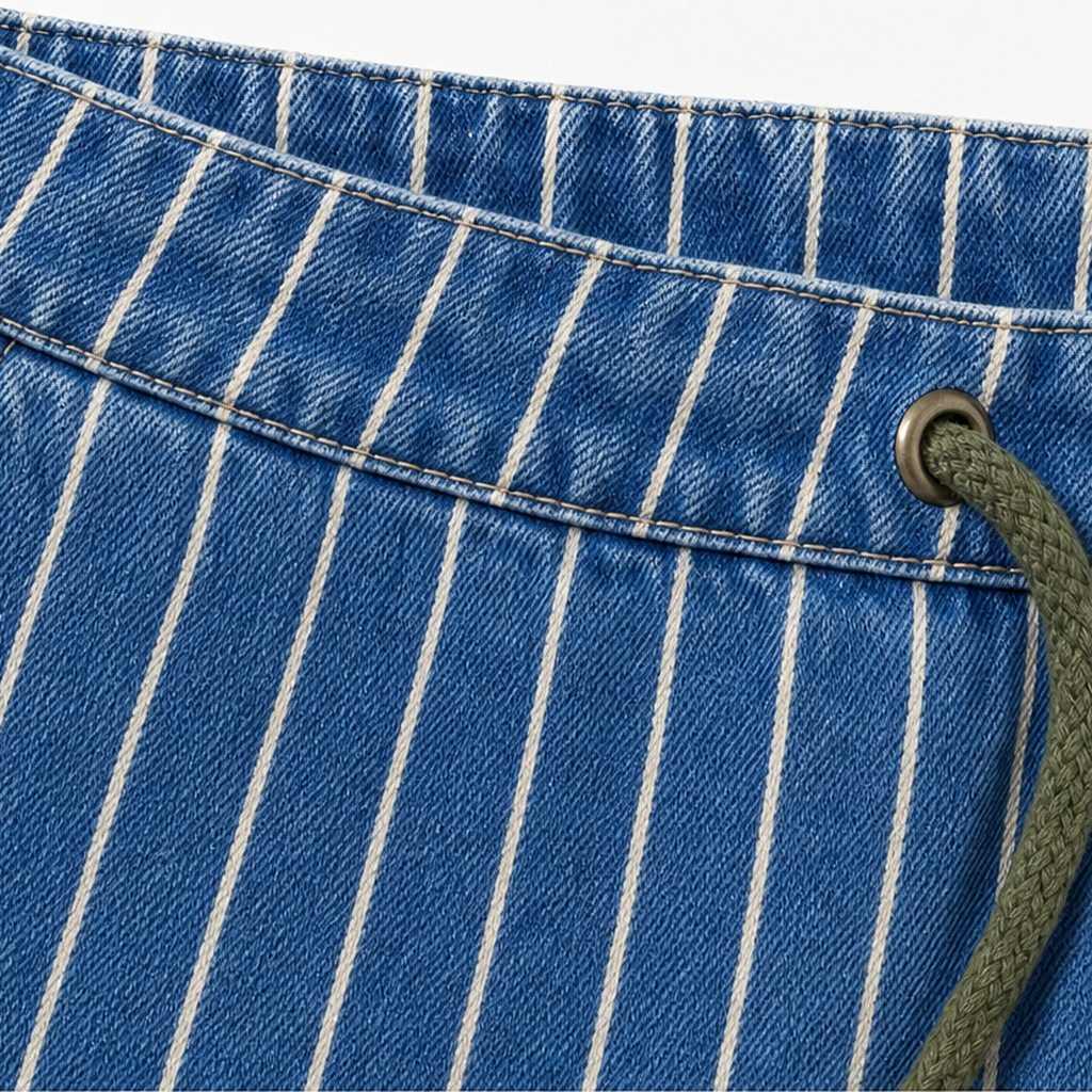 Longleg Denim Co. – Spodnie dżinsowe z szerokimi nogawkami i sznurkiem