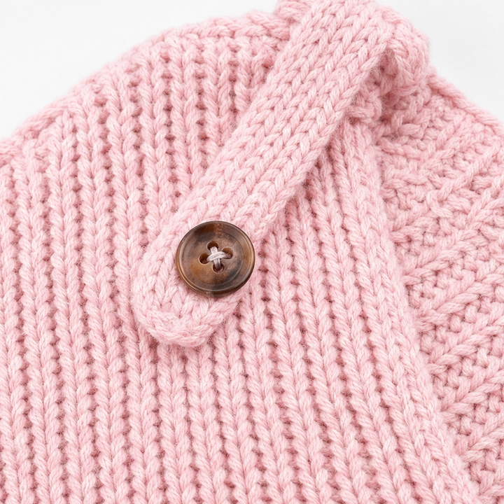 Sweter Deep-V z guzikami Strapline