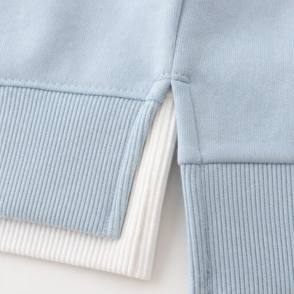 Layerly – Sweter z dzianiny z fałszywym kołnierzem i mankietami