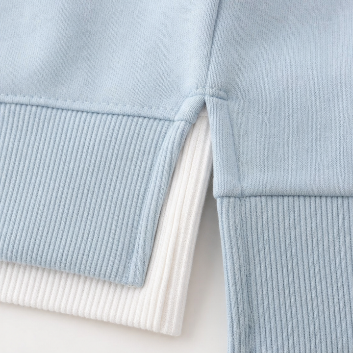 Layerly – Sweter z dzianiny z fałszywym kołnierzem i mankietami