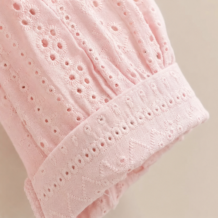 Wearbella – Bluzka z falbanami i dekoltem w serek, długi rękaw