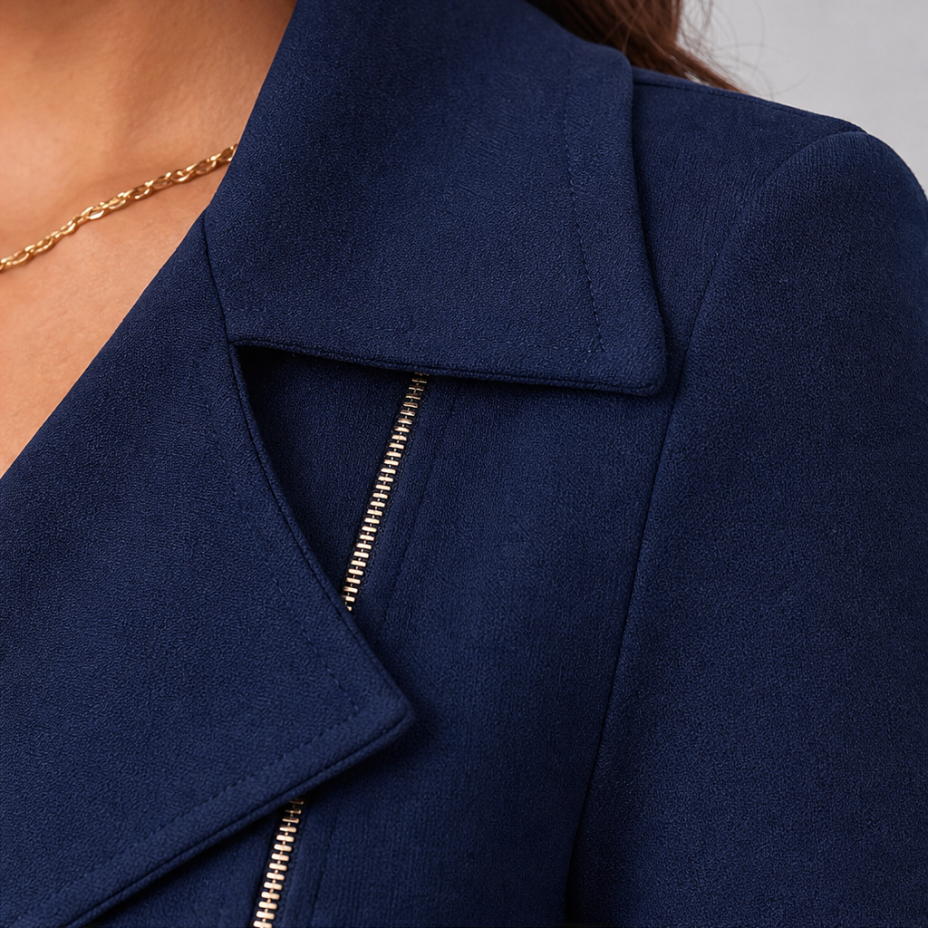 Suitline – Sukienka bodycon z kołnierzem i zamkiem z przodu