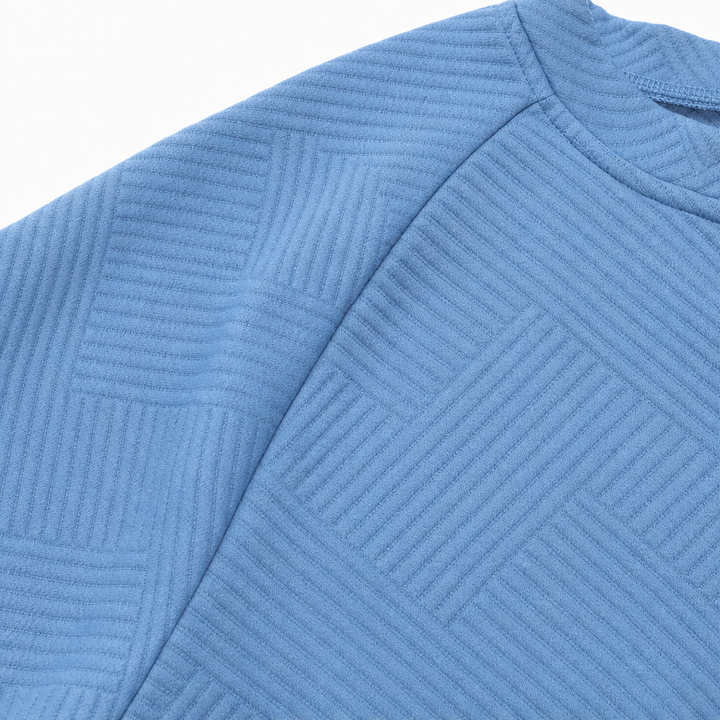 Stria – Sweter z dekoltem w serek w paski Jacquard