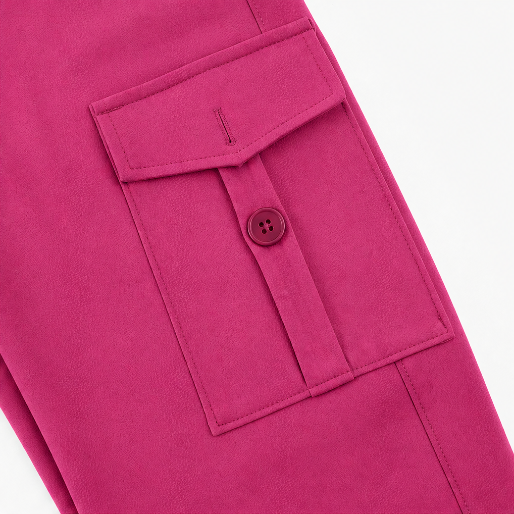 Curvana – Legginsy Cargo z Wysokim Stanem i Marszczeniem