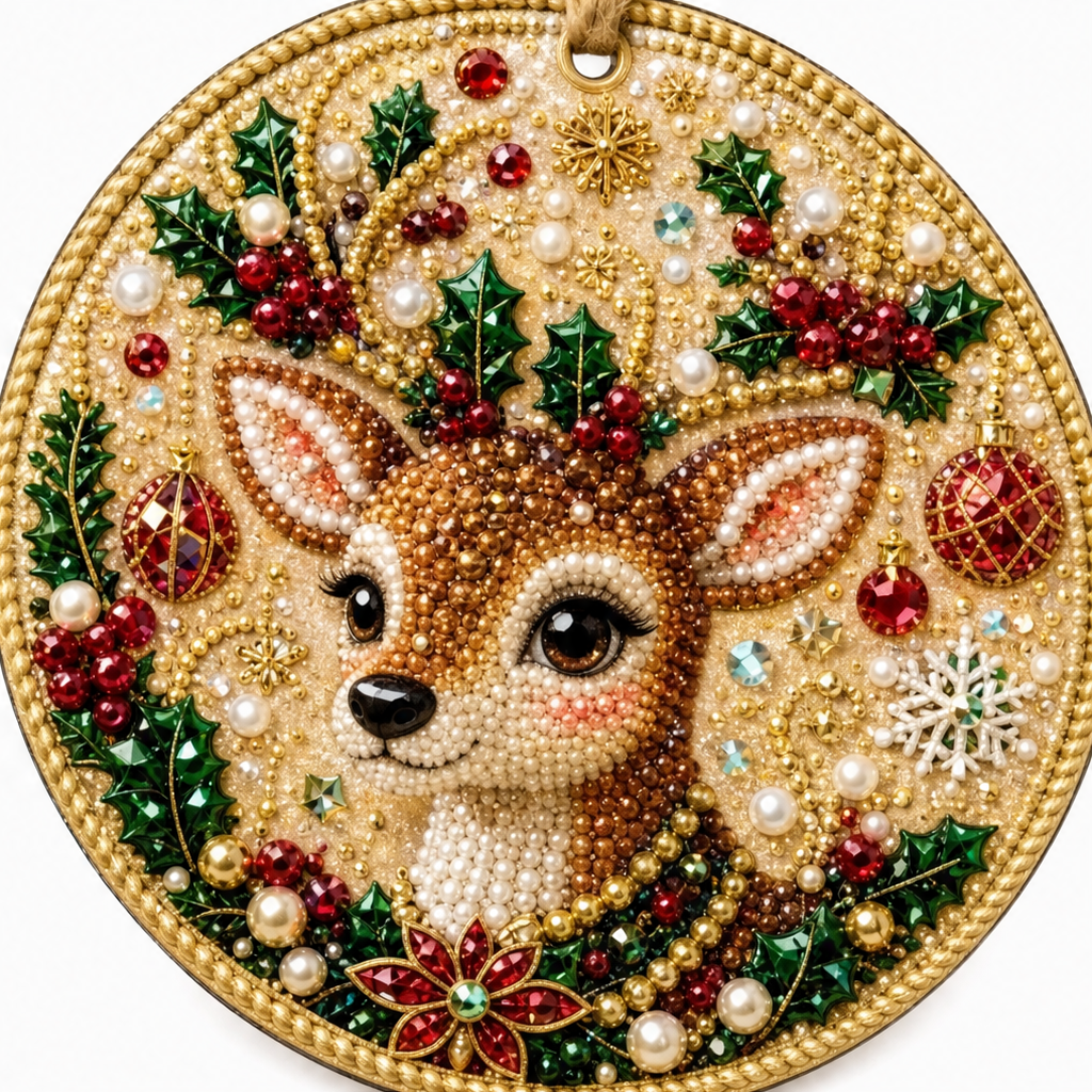 Yulebright – Zestaw ozdób z koralików, 6 sztuk