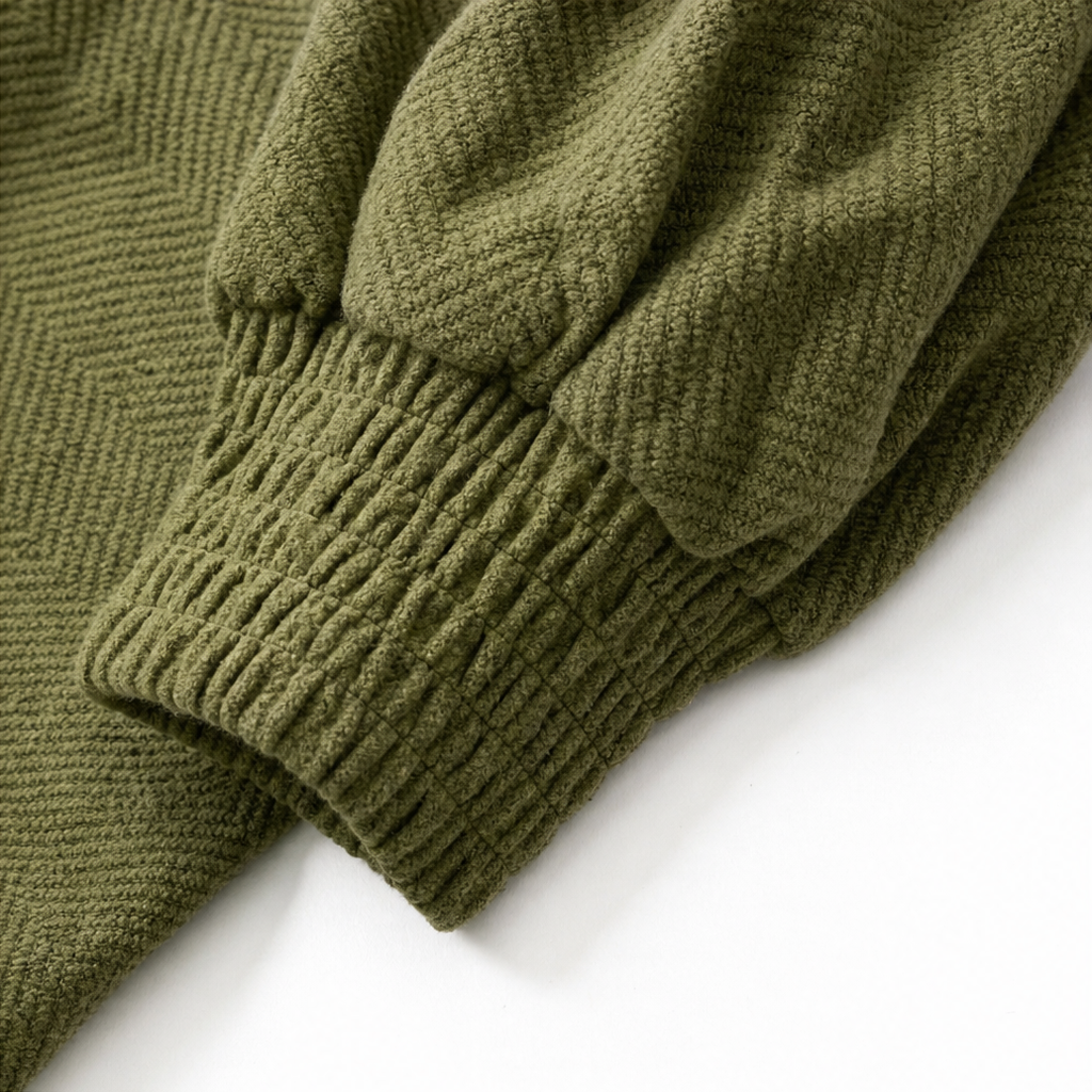 Wearbella – Kurtka z kołnierzem na sznurek i zamkiem, z teksturowanym rękawem