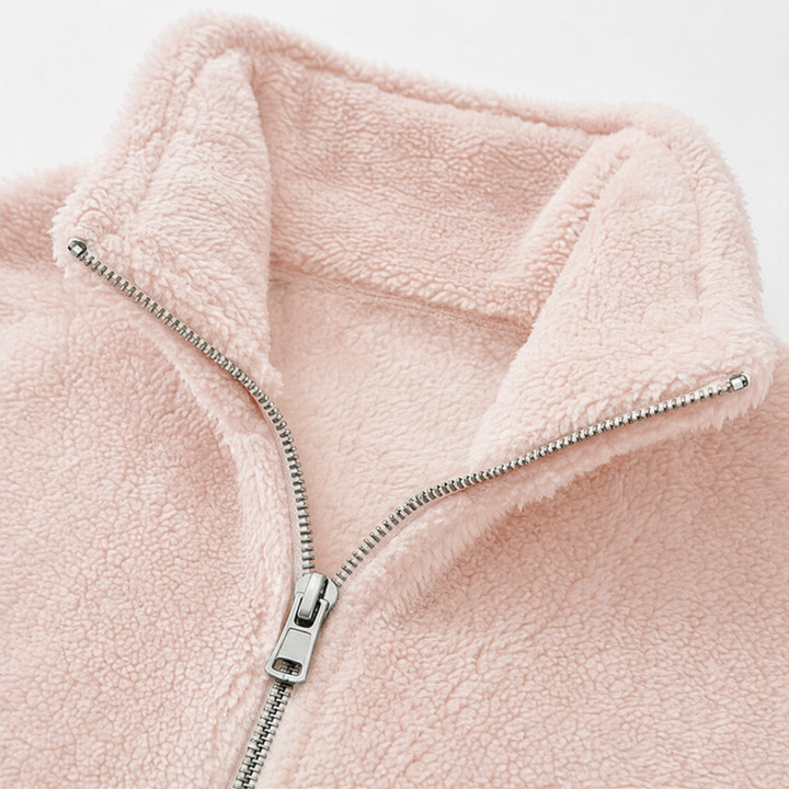 Cozyline – Bluza z obniżonymi ramionami i zamkiem 1/4