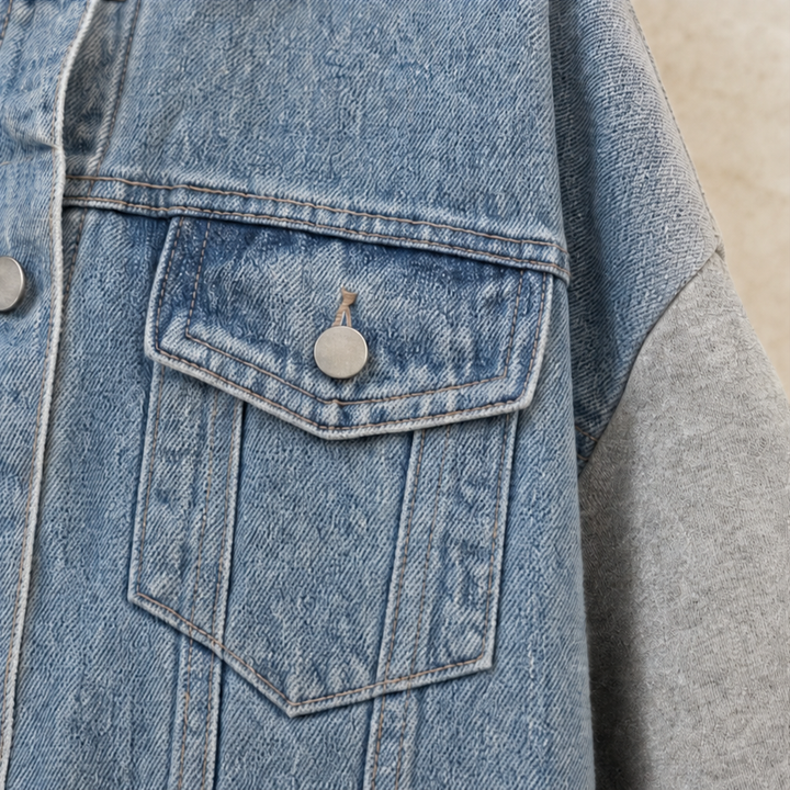 Denimova – Kurtka z kapturem w stylu washed denim