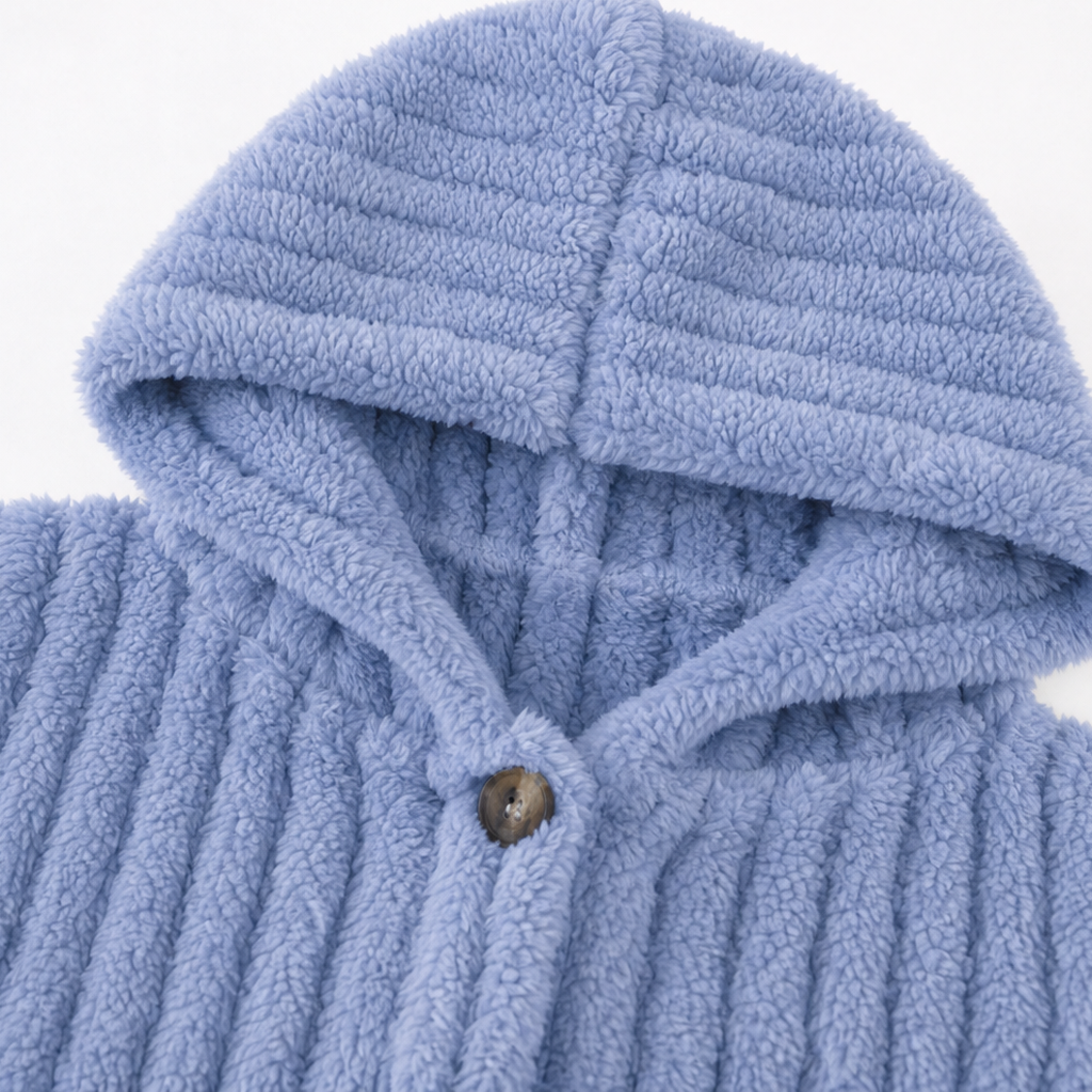 Wearbella – Kardigan z kapturem i guzikami, gruby splot