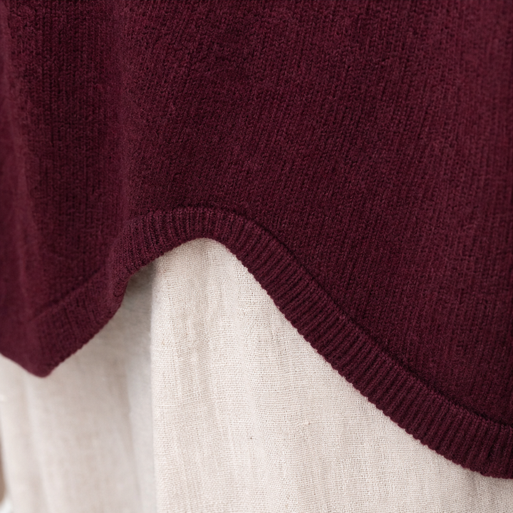 Wearbella – Sweter z wycięciem w kształcie łzy i rękawami lampionowymi