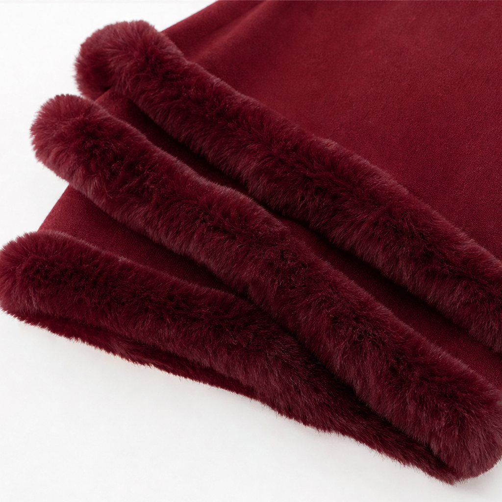 Wearbella – Kaptur z dzianiny z wykończeniem z futra