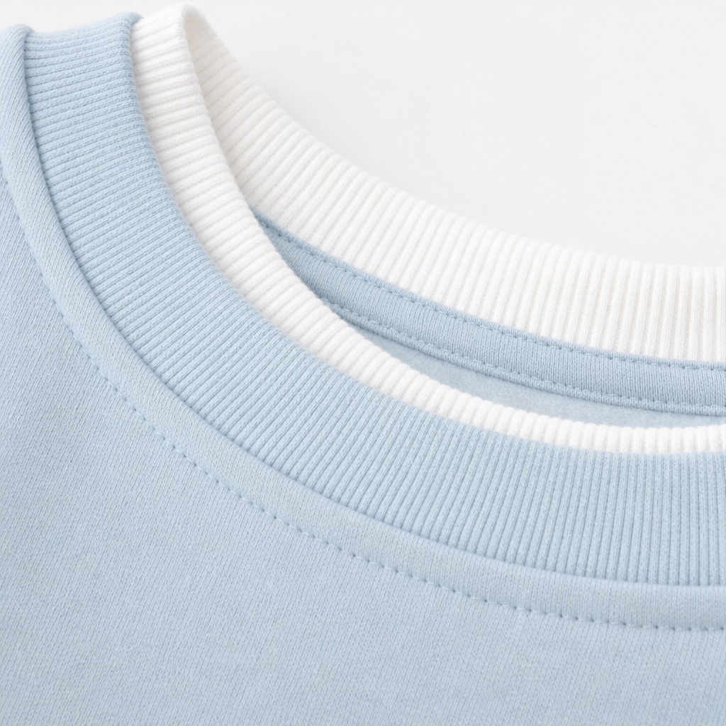 Layerly – Sweter z dzianiny z fałszywym kołnierzem i mankietami
