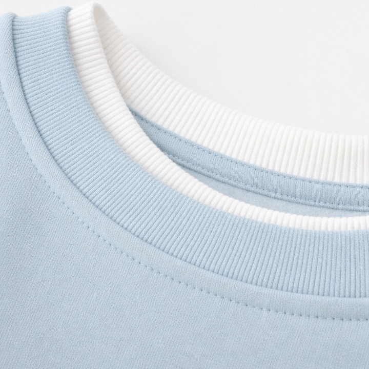 Layerly – Sweter z dzianiny z fałszywym kołnierzem i mankietami