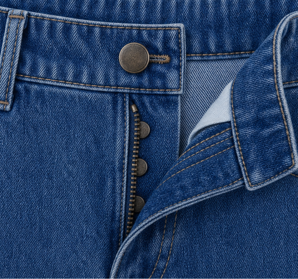 Wearbella – Jeansy z wysokim stanem i szerokimi nogawkami z zapięciem na guziki