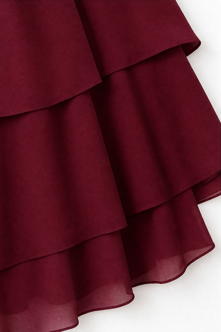 Wearbella – Sukienka midi z koronkowym dekoltem i wysokim stanem