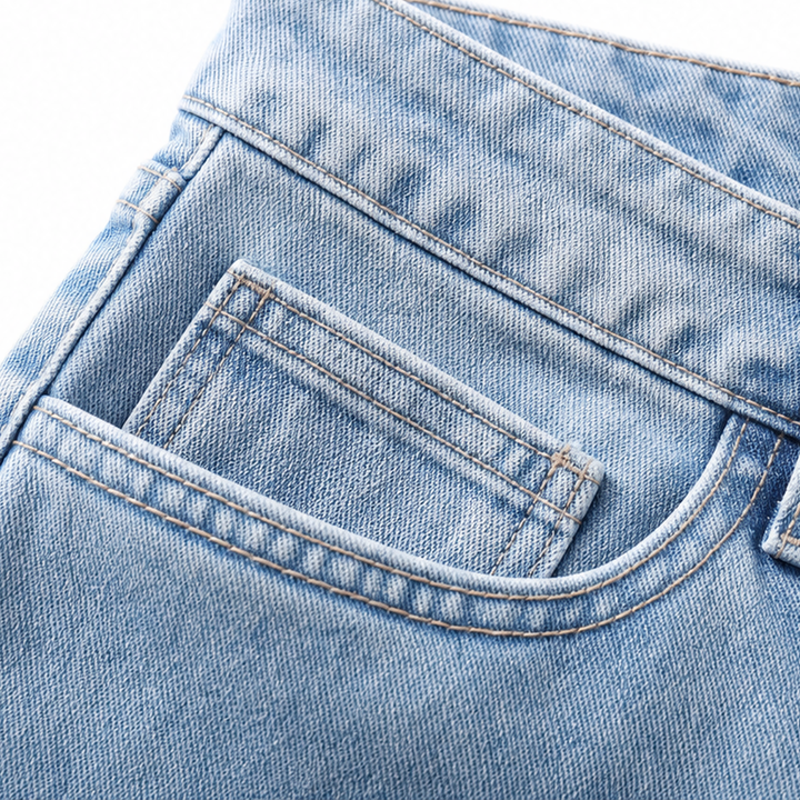 Longline Denim – Jeansy z wysokim stanem i szerokimi nogawkami