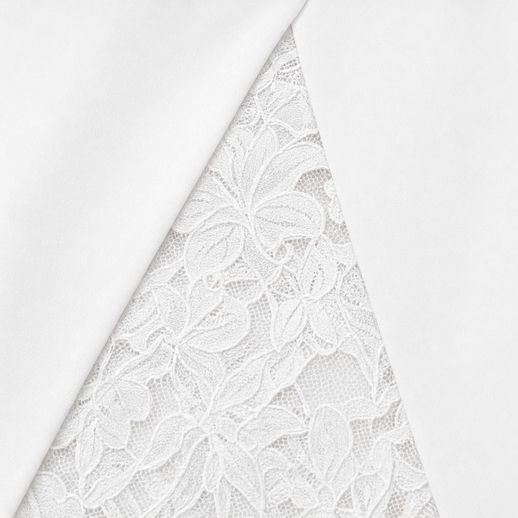 Lace &amp; Poise – Sukienka żakardowa z koronkowym panelem
