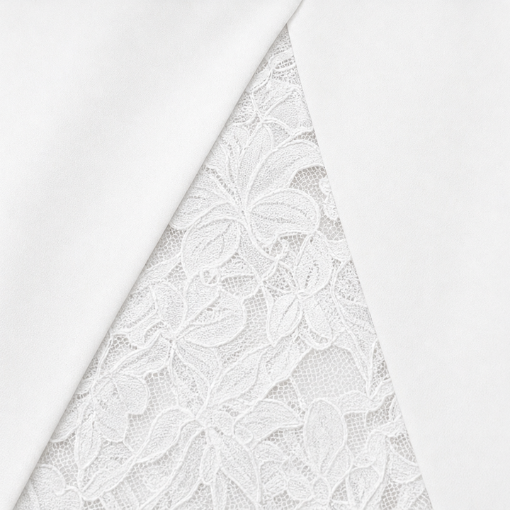 Lace &amp; Poise – Sukienka żakardowa z koronkowym panelem