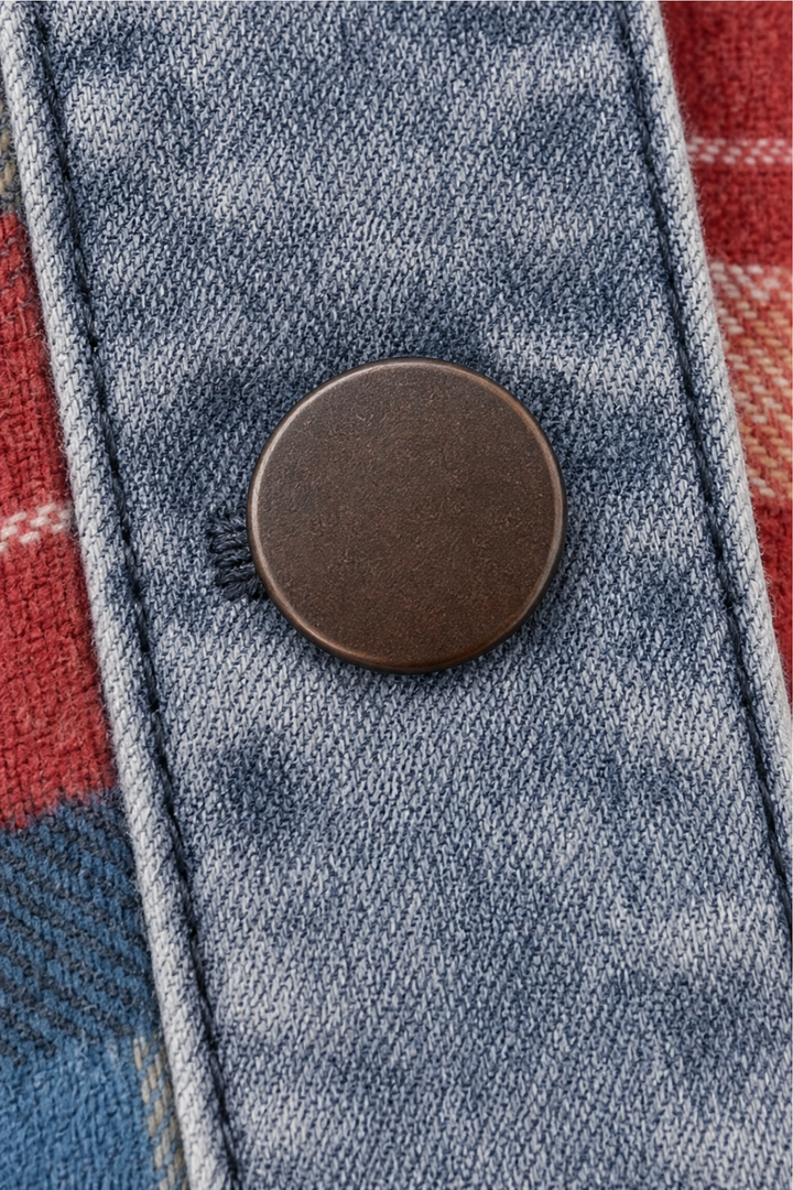 Havelyn – Kardigan dzianinowy z kapturem i wykończeniem z denimu