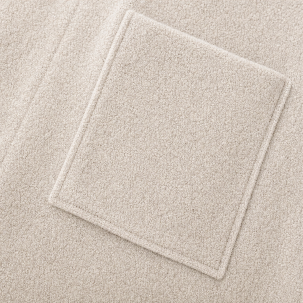 Draperie – Długi płaszcz z wełny z otwartym przodem