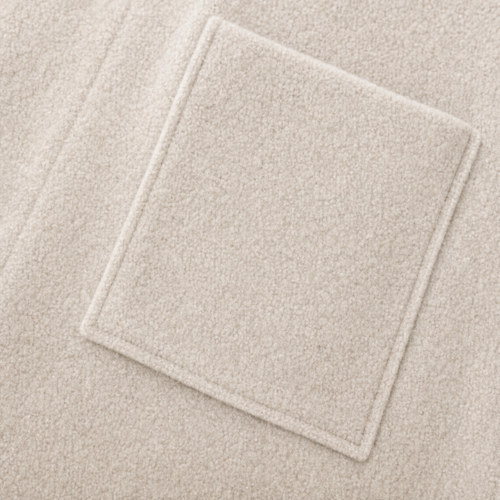 Draperie – Długi płaszcz z wełny z otwartym przodem