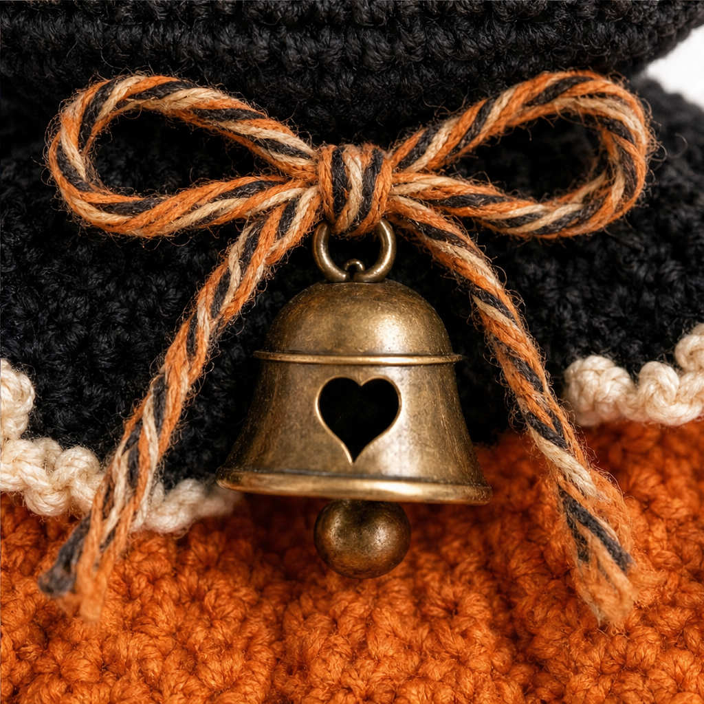 Hallowstitch – Warstwowy Szydełkowy Kot Czarownica na Halloween
