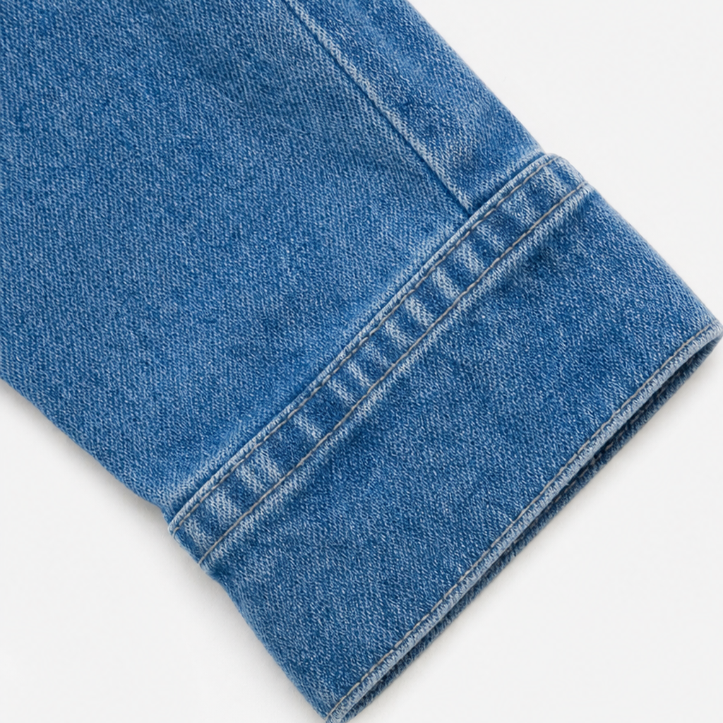 Denimelle – Tunika z denimu z miękkim praniem i rękawami typu batwing