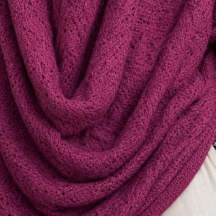Cowl &amp; Bloom – Dzianinowy top z dekoltem w serek w diamentowy wzór