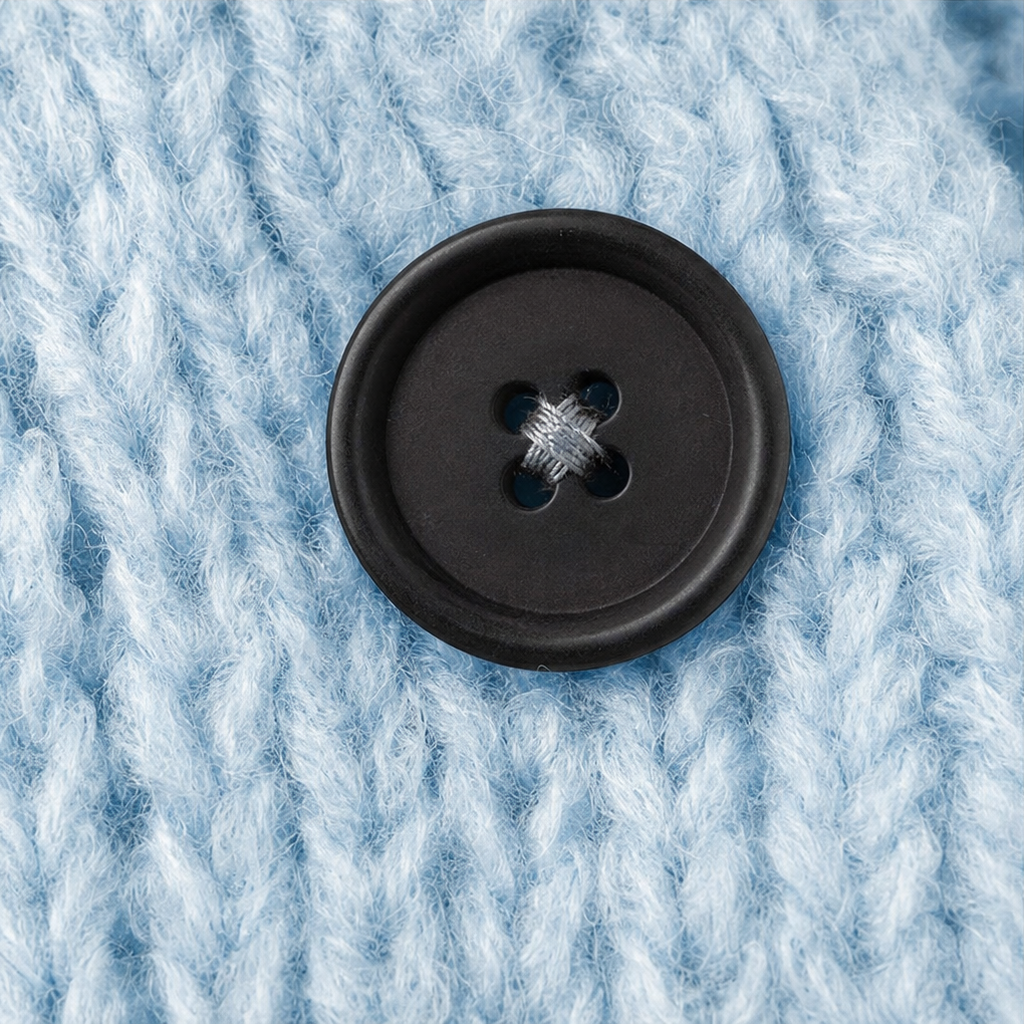 Wearbella – Gruby Sweter-Kurtka z Guzikami do Kolan