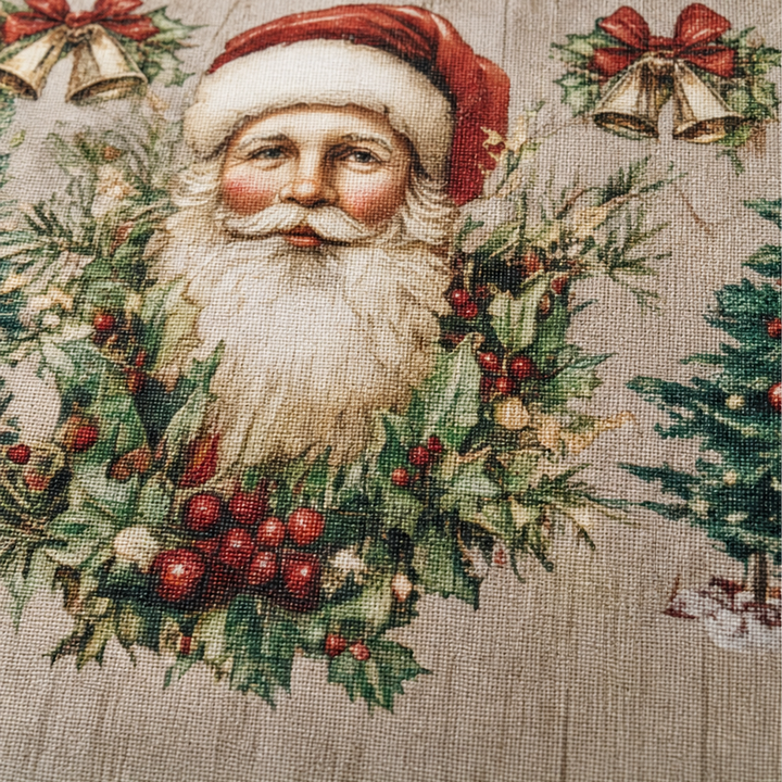 Stół Bożonarodzeniowy – Obrus z nadrukiem Świętego Mikołaja