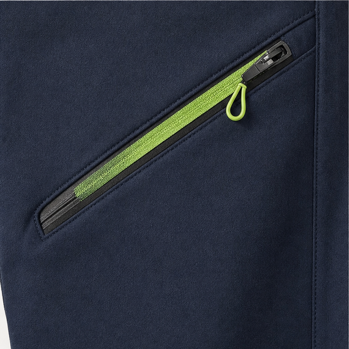 Poketa – Jogger z kieszeniami na zamek, Slim-Straight Pull-On