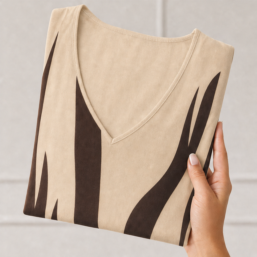 Vivelyn – Drukowana Sukienka Maxi Bodycon z Długim Rękawem