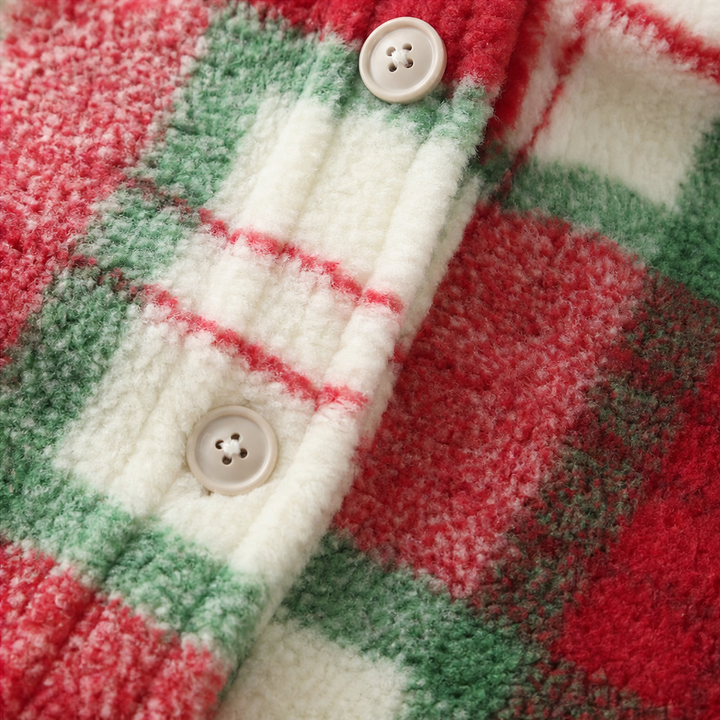 Coziveigh – Przestronny Fleece Plaid Shacket