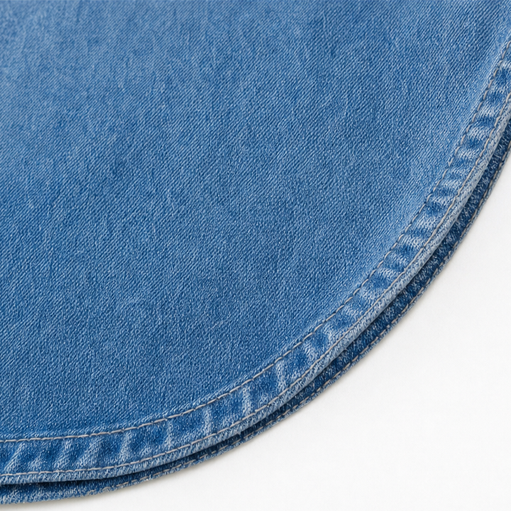Denimelle – Tunika z denimu z miękkim praniem i rękawami typu batwing