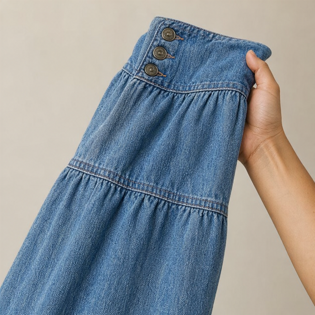 Tierlyn – Spódnica maxi w kształcie litery A z wysokim stanem