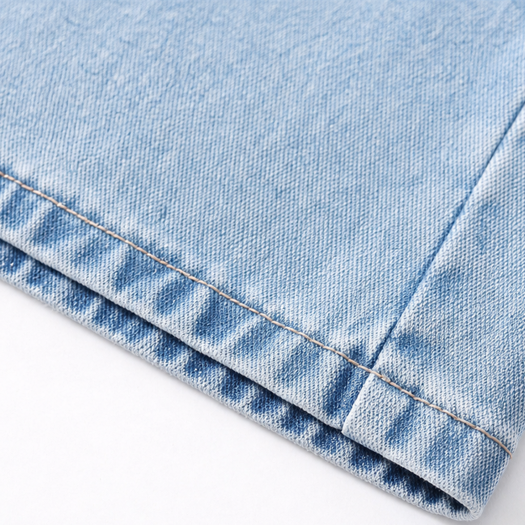 Longline Denim – Jeansy z wysokim stanem i szerokimi nogawkami