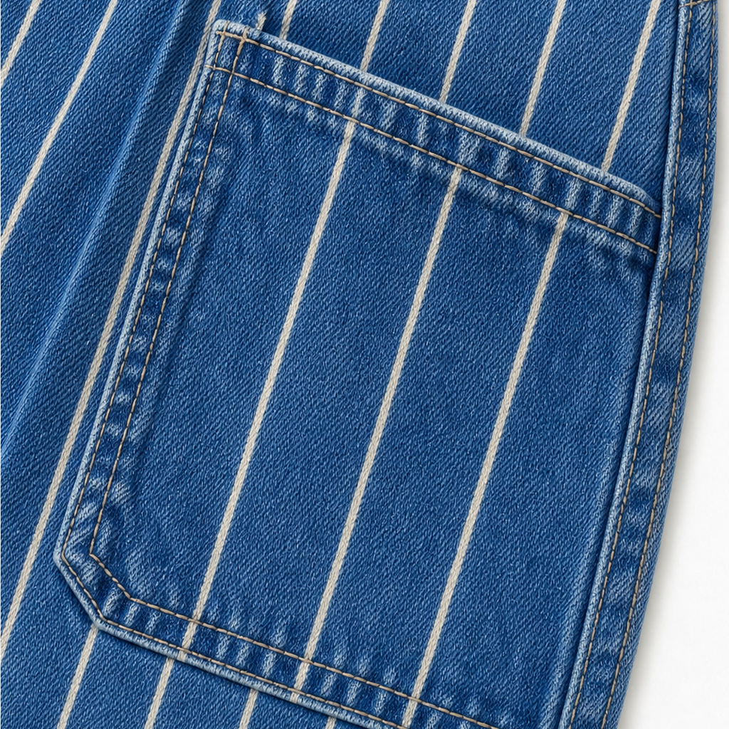Longleg Denim Co. – Spodnie dżinsowe z szerokimi nogawkami i sznurkiem