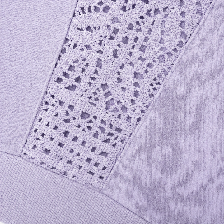 Lacebella – Sweter z kwiatowym koronkowym panelem i rękawami lantern