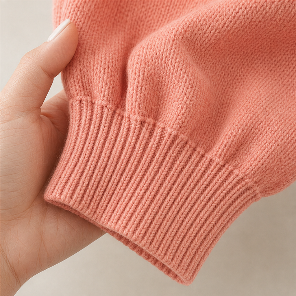 Lapella – Sweter z kołnierzykiem typu lapel i dekoltem w serek
