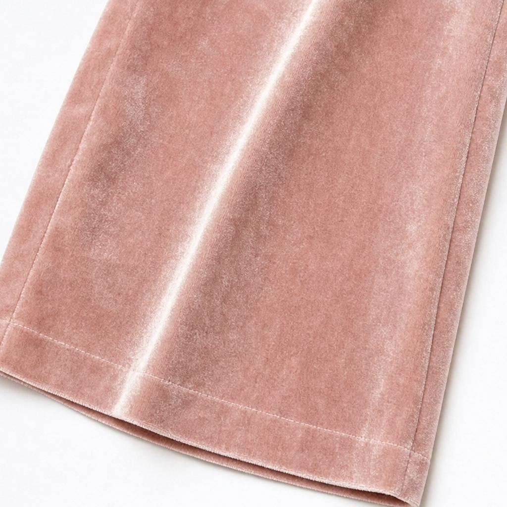Draperie – Asymetryczny Zestaw Welurowy z Górą i Spodniami