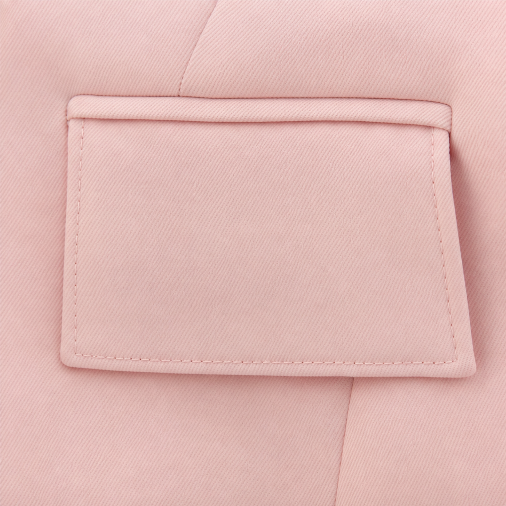 Vantera – Midi Sukienka z Peplum i Dwurzędowym Kołnierzem