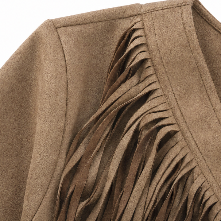 Vela Fringe – Top z frędzlami w kształcie litery V