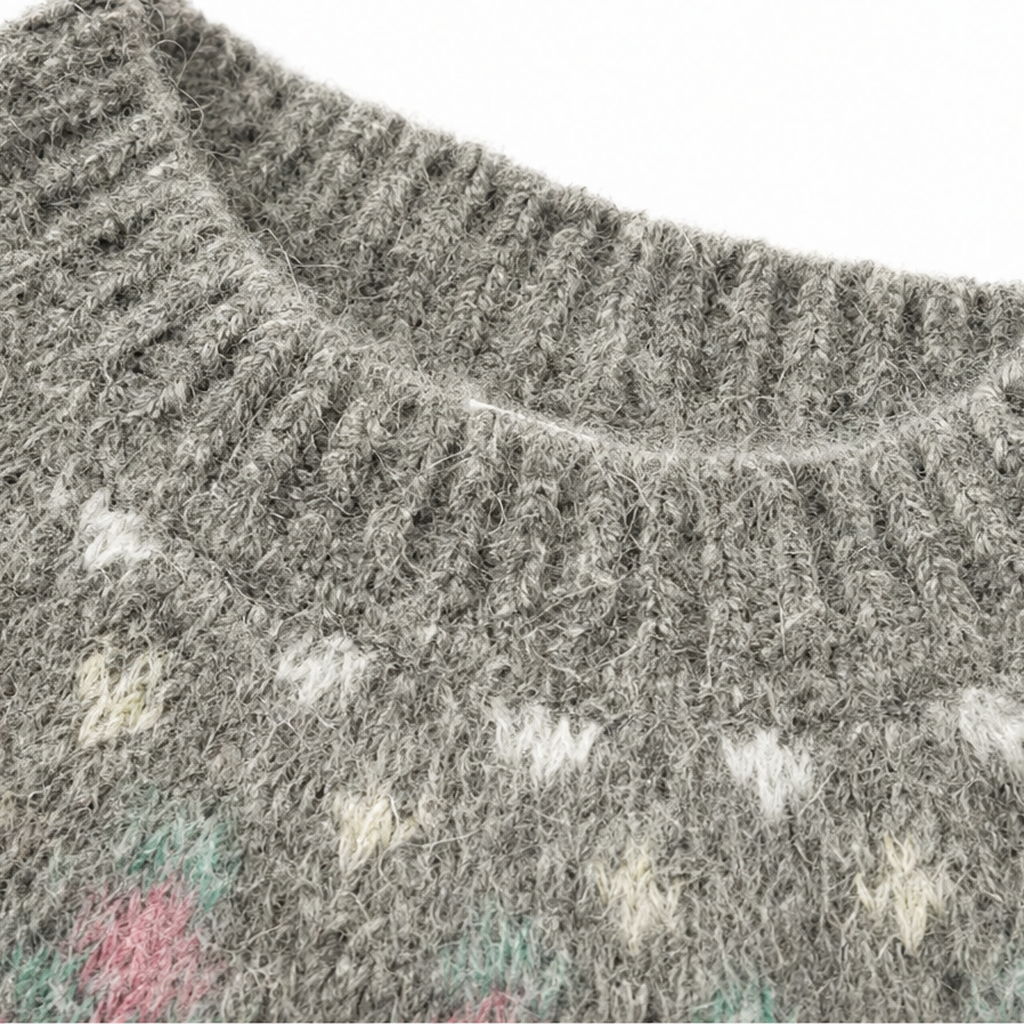 Mayfair Isle – Sweter z okrągłym dekoltem i wzorem Fair Isle