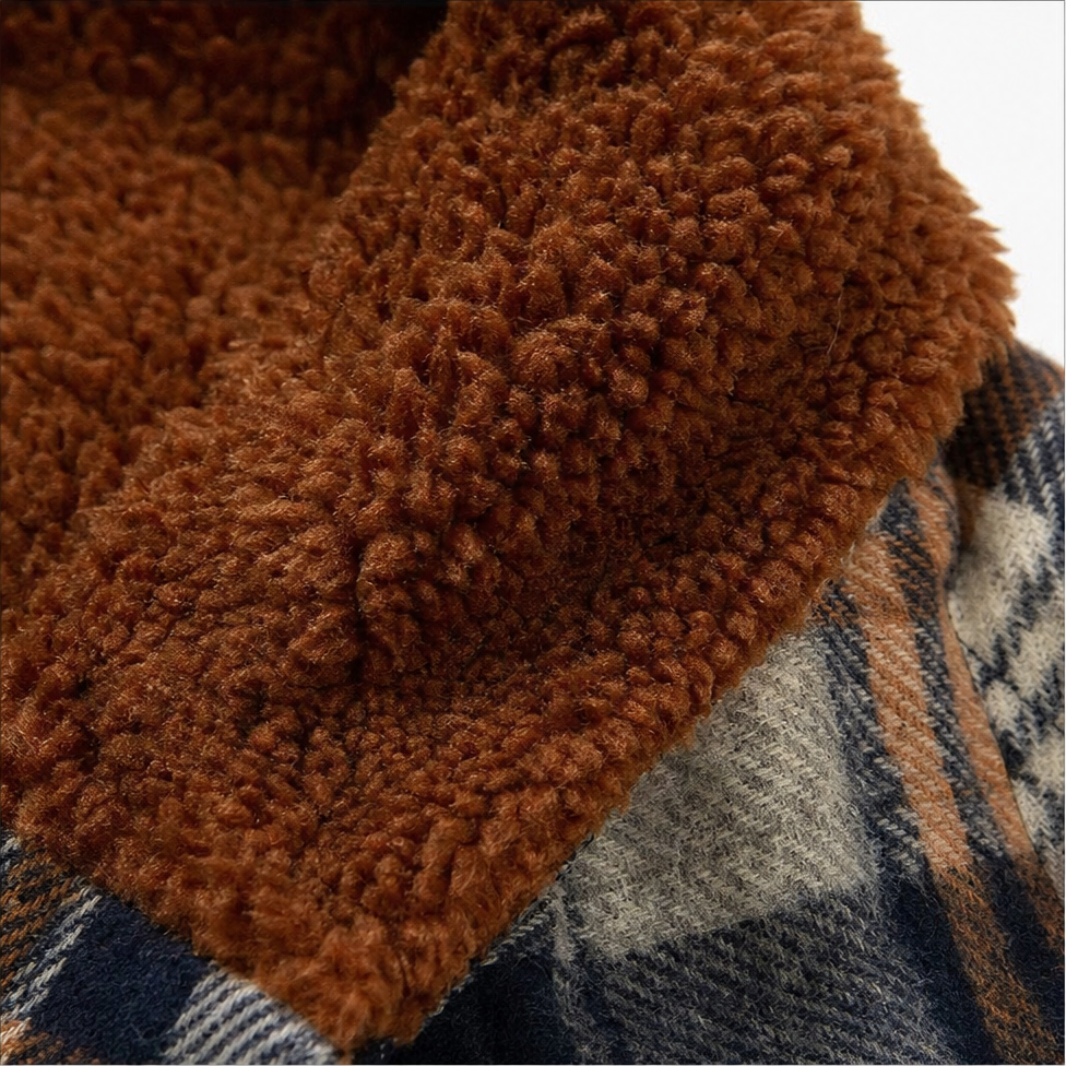Huntlyn – Flanelowa kurtka shacket z podszewką sherpa