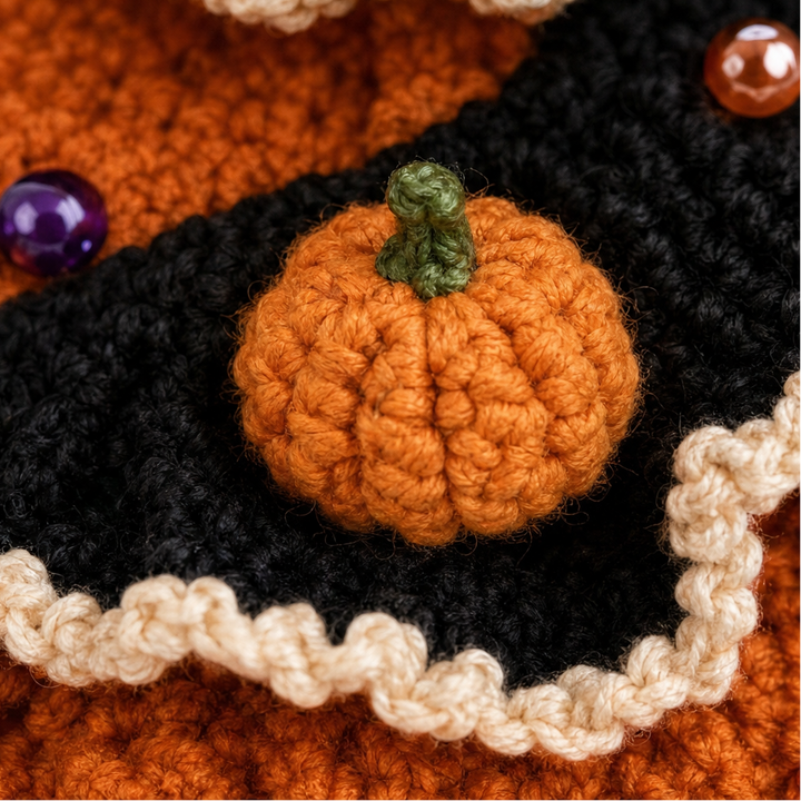 Hallowstitch – Warstwowy Szydełkowy Kot Czarownica na Halloween