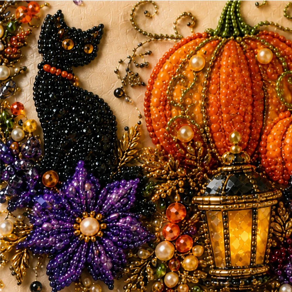 Beadory – Zestaw do tworzenia biżuterii na Halloween z perłowymi koralikami, przytulna sztuka ścienna DIY